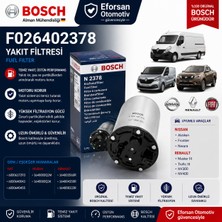 Bosch Orijinal F026402378 6000617293 Yakıt Filtresi Fiat Nissan Renault Uyumlu
