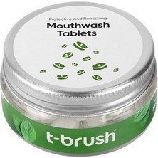 T-Brush Koruyucu ve Ferahlatıcı Ağız Çalkalama Tableti - Florürsüz- Alkolsüz - Vegan - 75 tablet