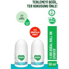 Siveno %100 Doğal Roll On Sportif Sporcu Deodorant Ter Kokusu Önleyici Bitkisel Lekesiz Vegan 50 ml X2 Adet