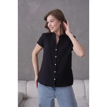 Muzotex Kadın Muslin Kumaş Gömlek