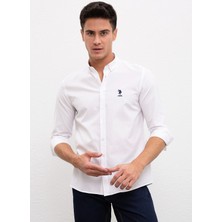 U.S. Polo Assn. Slim Fit Beyaz Erkek Gömlek