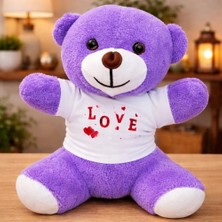 İlkyaz Fashion Love Baskılı Tişörtlü Peluş Oyuncak Ayıcık