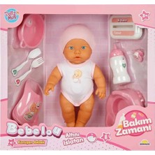 İlkyaz Fashion 3823 Bebelou Bakım Zamanı Sesli Gülen Ağlayan Bebek 32 cm -Sunman