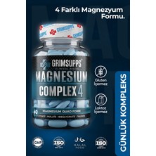 Grimsupps Magnesium Complex – 4 Form Magnezyum Kompleksi + B6 Vitamini 60 Tablet