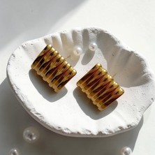 Jade Accessory Luxury Gold Çizgi Küpe