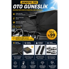 Primeaks Şemsiye Tipi Oto Güneşlik Ön Cam Güneş Koruyucu Araba Güneşlik Isı Yalıtımlı Oto Aksesuar