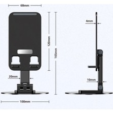 Buççin Online Mağaza Katlanabilir Telefon Tutucu Stand Yuvarlak Tabanlıı MC-460 (Cg)