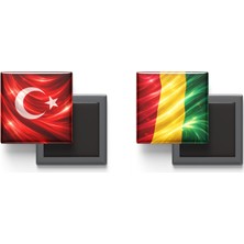 İberk Buzdolap Magnetleri - Gine Bayrağı ve Türk Bayrağı - 2'li Set Magneti