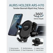 Buççin Online Mağaza Telefonluk Klimaya Geçmeli Klipsli Siyah Karbon ARS-H70 Siyah