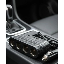 Buççin Online Mağaza Araç Çakmak Çoklayıcı USB ve Type C Destekli Güçlü ve Güvenli Kullanım Çok Renkli