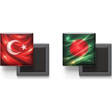 İberk Buzdolap Magnetleri - Bangladeş Bayrağı ve Türk Bayrağı - 2'li Set Magneti