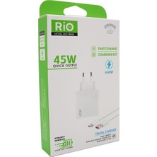 Rio Battery Riotech 45W Hızlı Şarj Adaptörü ve Kablosu