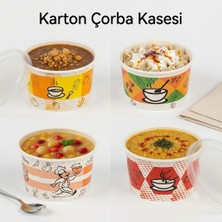 TABAKGROUP 14 Oz Karton Çorba Kasesi, Aşure Kasesi, Yemek Kasesi, Tatlı, Mantı ve Helva Gibi Ikramlar Için Karton Kağıt