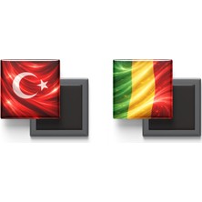 İberk Buzdolap Magnetleri - Mali Bayrağı ve Türk Bayrağı - 2'li Set Magneti