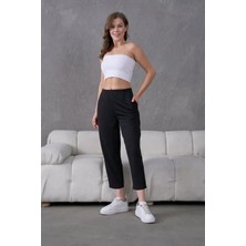 Muzotex Ithal Krep Kumaş Şalvar Model Cepli Balon Pantolon