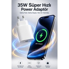 ArmoniaVital 35W Type-C Şarj Adaptörü iPhone ve Android Uyumlu Süper Hızlı Power Adapter