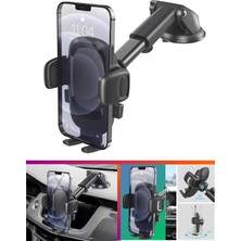 Buççin Online Mağaza Ally W15L Mini Torpido Üzeri Araç Içi Telefon Tutucu Siyah