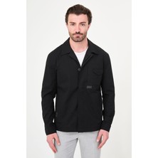 MCR Düz Slim Fit Apaç Yaka Gizli Düğmeli Mevsimlik Erkek Mont
