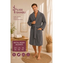 Sternen Glanz Bamboo %100 Bambu Unisex Şal Yaka Yumuşak Büyük Beden Yetişkin Bornoz