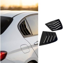 Carmind Fiat Egea Sedan Kelebek Cam Vizörü Piano Black 2015-2026
