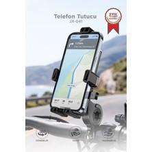 Buççin Online Mağaza Torpido Üstü Vakumlu Araç Telefon Tutucu 360° Ayarlanabilir Uzun Kollu Siyah Cam