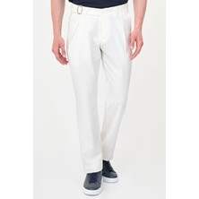 MCR Düz Slim Fit Pileli Kemer Tokalı Erkek Pantolon