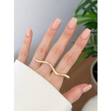 Venüs Design Çelik Iki Parmak Yüzük (Ayarlanabilirdir)