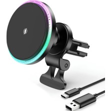 Buççin Online Mağaza Go Des GD-HD307 Jiroskobik Sabitleme Özellikli Magnetik Direksiyon Tasarım Araç Telefon Tutucu Siyah