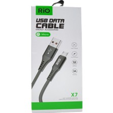 Rio Battery Rio X7 Mikro USB Data Kablosu 18W Hızlı Şarj ve Data Transfer