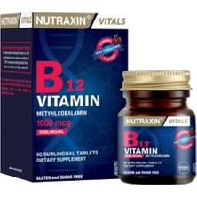 Nutraxin Methylcobalamin B12 1000 Mcg 60 Adet Dil Altı Tablet