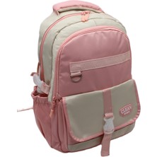 MegiHero Çok Bölmeli Okul Çantası Unisex Okul Sırt Çantası 26012 GRY26012