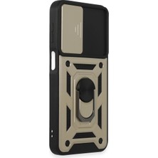 Aslanoğlu Store Samsung Galaxy M34 5g Kılıf Pars Lens Yüzüklü Silikon - Gold