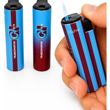 Onr Store Mavi Bordo Gaz Dolumlu Turbo Alev Çakmak – Rüzgar Korumalı Taşınabilir Çakmak