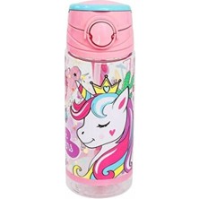 Empressco Şık 500 ml Pembe Pipetli Plastik Matara, Sağlıklı ve Hafif Tasarım