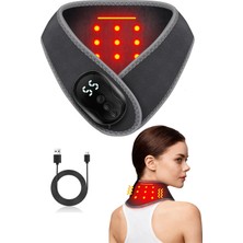 Exenar Isıtmalı Boyun Masaj Aleti 5 Isı Kademe Titreşimli Masaj Terapi Kas Rahatlatıcı 1800MAH Auhma AMG41