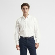Nautica Erkek Beyaz Regular Fit Gömlek