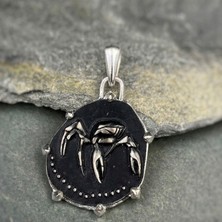 Ebrar Silver Gümüş Yengeç Burç Kolye Ucu Mat 925 Ayar Gümüş Yengeç Burcu Figürlü Unisex Kolye Ucu