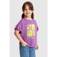U.s. Polo Assn. Kız Çocuk Menekşe Tişört 50325654-VR037