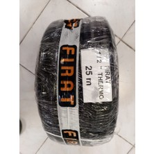 Fırat Thermo Bezli Bahçe Sulama Hortumu 1/2" - 25 Metre, Siyah Renk
