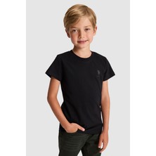 U.s. Polo Assn. Erkek Çocuk Siyah Tişört Basic 50325555-VR046