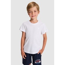 U.s. Polo Assn. Erkek Çocuk Beyaz Tişört Basic 50325555-VR013