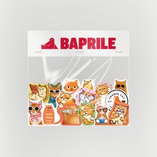 Baprile Turuncu Kediler 27 Parça Sticker Paketi Suya Dayanıklı Ajanda Laptop Termos Telefon Etiket Seti