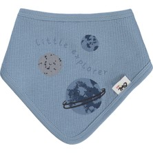 Civil Baby Roket Gezegen Baskılı Mama Önlüğü - Mavi