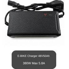 Gümrük Bey E-Bike Charger 48V50AH 380W Elektrikli Bisiklet Akü Şarj Cihazı Devre Kesicili