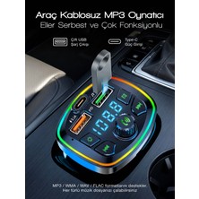 Kens Teknoloji Bluetooth Araç Çakmaklık Fm Transmitter Pd Hızlı Şarj Mikrofon Araç Şarj