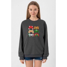 Tshirthane Video Game Controller Christmas Füme Kadın 2ip Sweatshirt