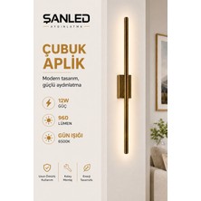 ŞANLED Dekoratif 12W Iç Mekan Eskitme Kasa Gün Işığı 80 cm Duvar Aplik Elektrikli