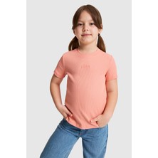 U.s. Polo Assn. Kız Çocuk Mercan Tişört Basic 50325626-VR204