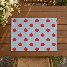Megi Concept Dijital Baskılı 2'li Domates Desenli Amerikan Servis 35X45 cm Pötikare Dekoratif Servis Altlığı
