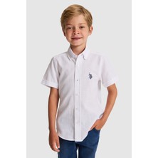 U.s. Polo Assn. Erkek Çocuk Beyaz Gömlek Kısa Kollu 50326122-VR013